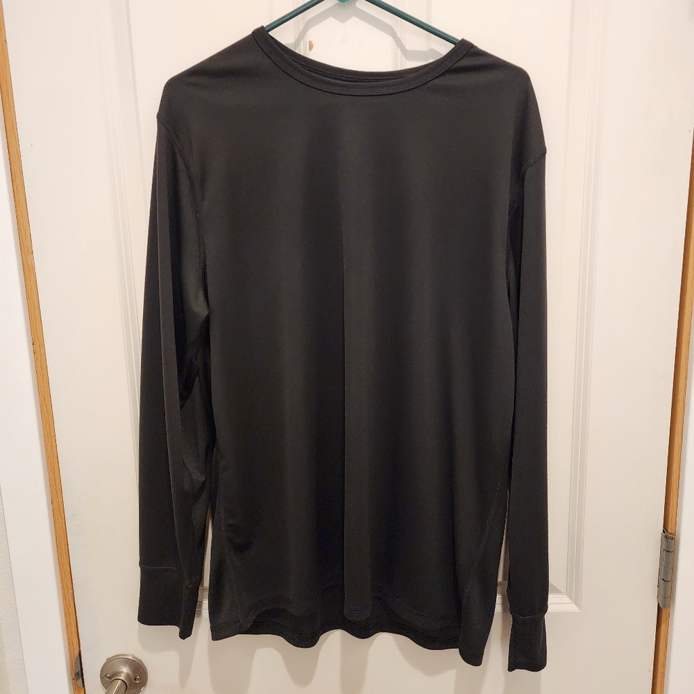 Realtree Mens Black Long Sleeve Pullover T-Shirt, Size XL
